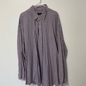 Use Ralph Lauren Red and Blue Checkered Casual Button Down Shirt
